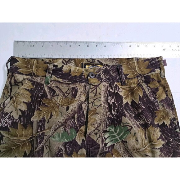 Master Sportsman Leaf Tree Camo Men's Medium Cargo Hunting Pants Tree Deer Brown - Picture 10 of 11